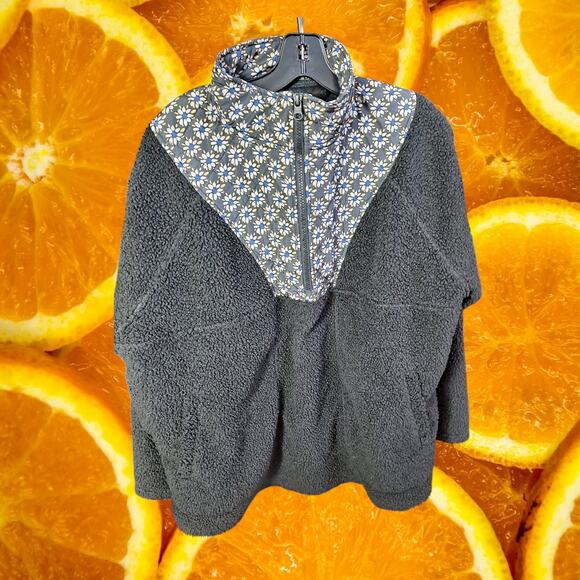 Vera Bradley Women's Outlet Teddy Fleece 1/2 Zipper Pullover Sweater Size XL - Picture 2 of 8